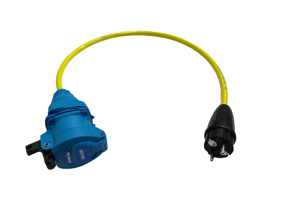 RETTBOX® ONE Anschlussstecker 20 A, 230 V, 1P+N+E+2 HK, frei konfiguerierbar, Schuko-Stecker