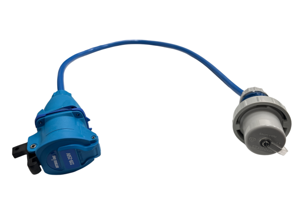 RETTBOX® ONE Anschlussstecker 20 A, 230 V, 1P+N+E+2 HK, frei konfigurierbar, Schuko-Stecker mit Bajonett-Verschluss